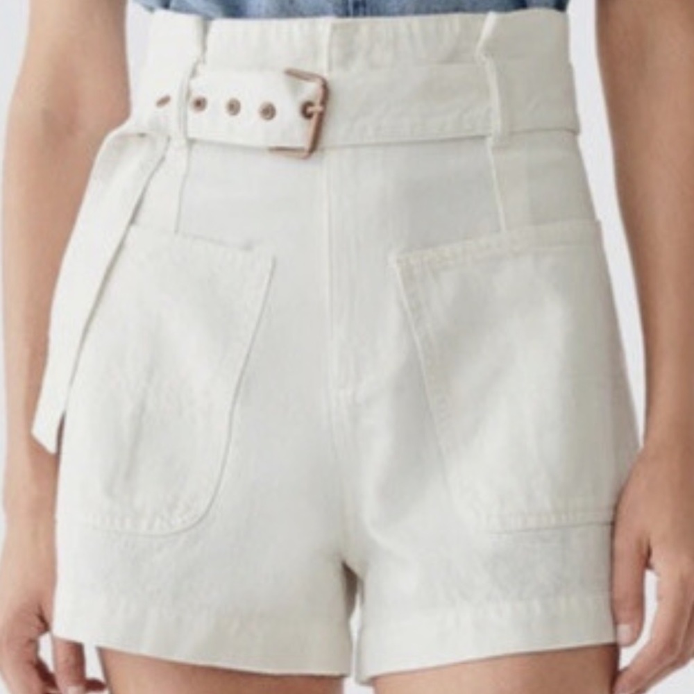 DL1961 White High Waist Shorts in Sz 24- cotton blend